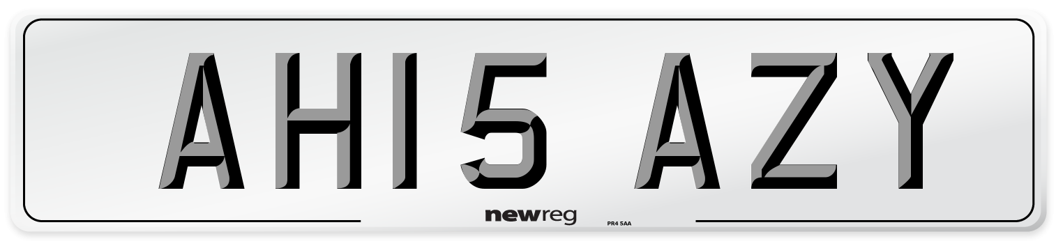 AH15 AZY Number Plate from New Reg